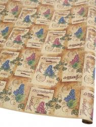 Подарочная бумага крафт с рисунком в рулоне 70 см х 10 м (Виноград)