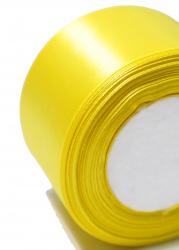 Лента атласная 48мм х 23м жёлтая №132 (8208)